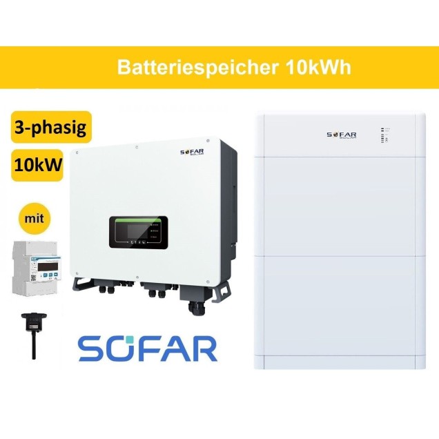 Sofar Solar HYD10KTL - 3PH Hybrid Wechselrichter 3phasig Photovoltaik BTS5 10kWh